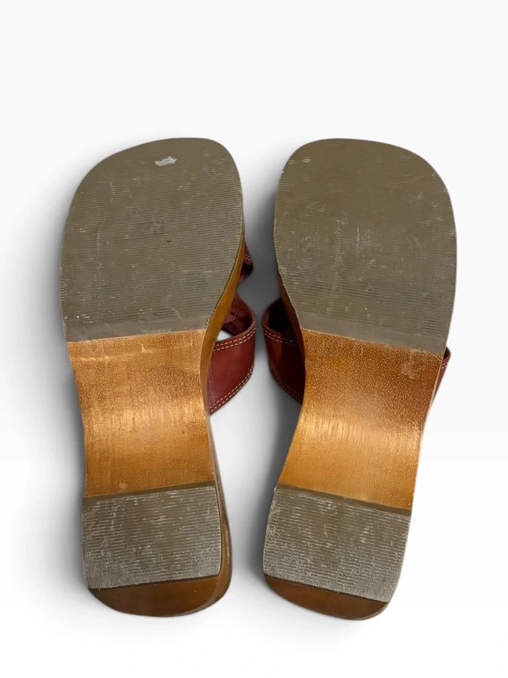 90’s Vintage Wooden Platform Sandals